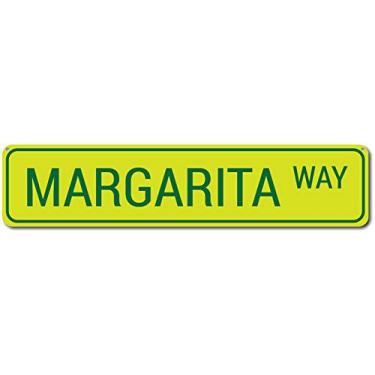 Imagem de Margarita Way Street Tin Sign Door Decoration Cafe Bar Garage Wall Decoration 10 x 40 cm