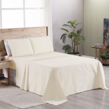 Imagem de Jogo De Cama Premier Casal 03 Peças Hipercal 200 Fios 80% Algodão, 20%