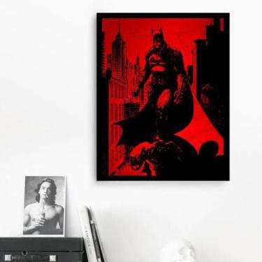 Imagem de Quadro Decorativo Decorativo Batman Preto E Vermelho - Quadros On-Line