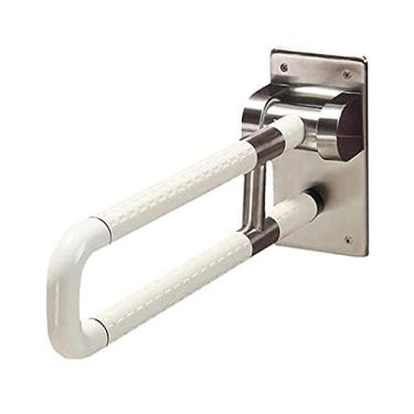 Imagem de LUOFDCLDDD Corrimão, barra de apoio dobrável para banheiro e banheiro, corrimão de segurança com alça antiderrapante de nylon, suporte de parede para mulheres grávidas idosas, barra de apoio para vaso