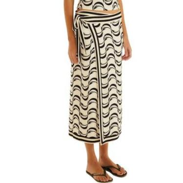 Imagem de Saia Midi Transpasse Farm Rio Peixe Copa-Feminino