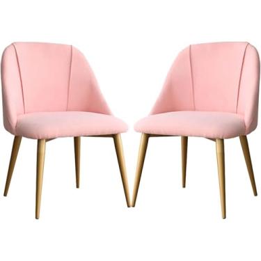 Imagem de EESCZVGBDX Conjunto de 2, pernas modernas de ferro forjado, quarto, sala de casamento, varanda, sofá, cadeira, penteadeira, mesa, maquiagem, algodão, linho, cadeira de jantar