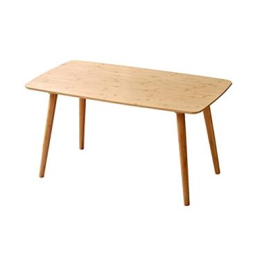 Imagem de FENOKD Mesa de centro retangular grande com pernas de madeira para uso na sala de estar, escritório e hotel - Montagem fácil! (A 100 * 50 * 60 cm)