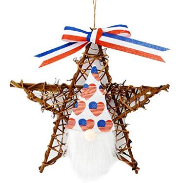 Imagem de Yalych Anel de Dia Janela Rattan Sem Rosto Pingente Independência Boneca Rattan Decoração de Casa Flores Artificiais em Vaso Flores Artificiais (Cor: Cinza, Tamanho: Tamanho Único)