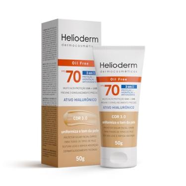 Imagem de Protetor Facial Diário Helioderm Oil Free FPS 70 Bege Médio