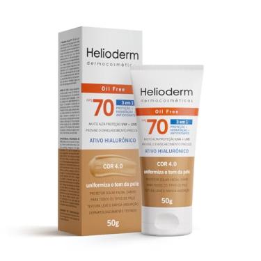 Imagem de Protetor Facial Diário Helioderm Oil Free FPS 70 Bege Escuro