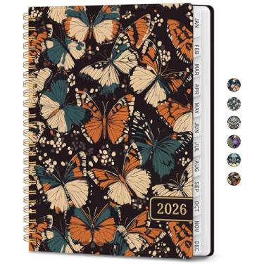 Imagem de Agenda 2026, agenda semanal e mensal para mulheres, janeiro de 2026 a dezembro de 2026 bonita agenda com abas mensais, bolso interno, encadernação em espiral, perfeita para escritório, casa, escola