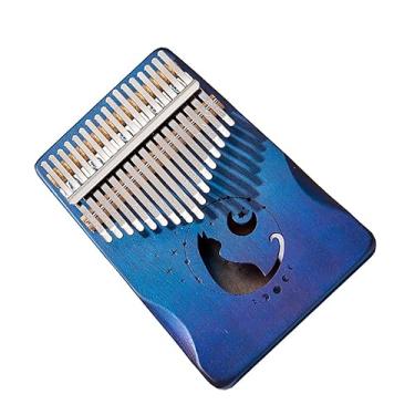 Imagem de Piano de polegar estilo caixa portátil 17 tons mogno kalimba instrumento de piano de dedo (cor: 02)