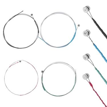 Imagem de Conjunto completo de 4 cordas para violino (G-D-A-E), ferida universal de cobre de aço carbono com extremidade esférica banhada a cobre cordas clássicas de aço para instrumentos violino 4/4 3/4 1/2 1