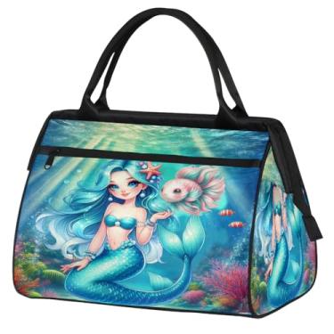 Imagem de Bolsa Gnome Summer Beach Pequena Bolsa de Viagem Dobrável para Mulheres e Homens Bolsa Leve Esportiva Academia Impermeável Mala de Mão Bolsa de Viagem para Presentes de Viagem, Cor: 11, 15.2*8.3*11.6