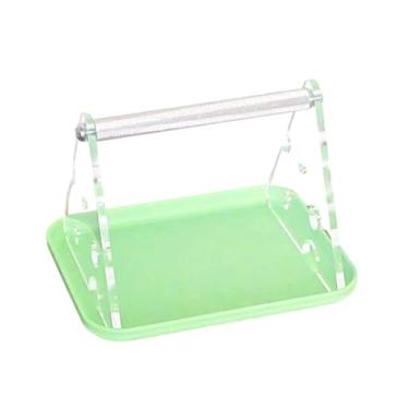 Imagem de Generic Poleiro de mesa para pássaros, poleiro estável para exercícios, suporte de treinamento com bandeja coletora para agapornis e calopsitas. Acessórios de, Verde