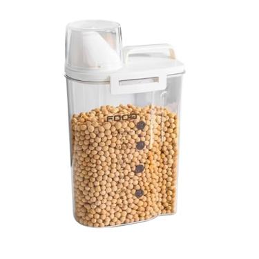 Imagem de Pote Hermético Acrílico Multiuso, 1800ml, Transparente, 22x9x15cm, para Armazenamento de Alimentos