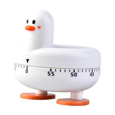 Imagem de Generic Temporizador mecânico de cozinha, temporizador de tempo para gerenciamento de tempo para crianças aprenderem, lerem, fazerem a lição de casa e, Branco