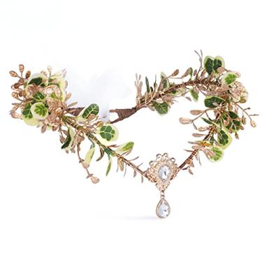 Imagem de MOSTORY Tiara de coroa de elfo da floresta - coroa de fadas, floresta, círculo, flor, tiara para mulheres, fantasia renascentista, fantasia, cosplay, Dia das Bruxas