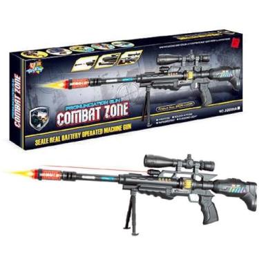 Imagem de Arminha Metralhadora Brinquedo Realista Com Som Movimentos com Luz Divertido Presente