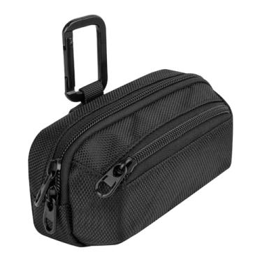 Imagem de menolana Estojo de viagem para cinta peitoral de cardíaco, bolsa de transporte com bolso frontal e mosquetão para guardar chaves de academia.