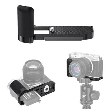 Imagem de JJC Suporte de mão de metal seguro em forma de L para câmera Fuji Fujifilm X-M5 XM5, alça lateral de silicone, almofada antiderrapante, placa de liberação rápida Arca Swiss, orifício de tripé de