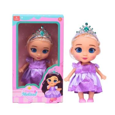 Imagem de Boneca Articulada Princesa Melissa Vestido Roxo - Castela