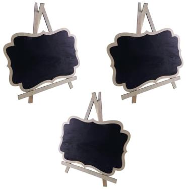 Imagem de Lousa Quadro Negro Decorativa com Cavalete de Madeira Mesa 35x30cm Festas Evento Restaurante Recados (3)