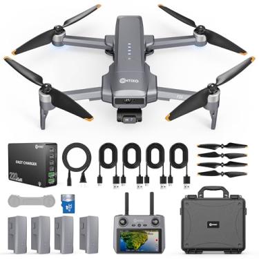 Imagem de Contixo Drone para adultos, câmera 4K, gimbal de 2 eixos e EIS, prevenção de obstáculos, controle remoto de tela sensível ao toque de 14.0 cm, GPS e fluxo óptico, motor sem escova, voo de 6 km e