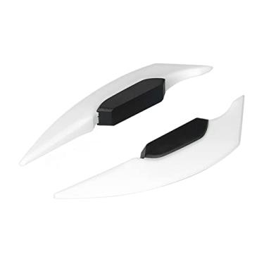Imagem de Zhjvihx Winglet para Motocicleta, 1 par Universal Resistente a Arranhões, Defletor de Ar Lateral Antidesbotamento para Bicicletas Elétricas de Moto (Branco)
