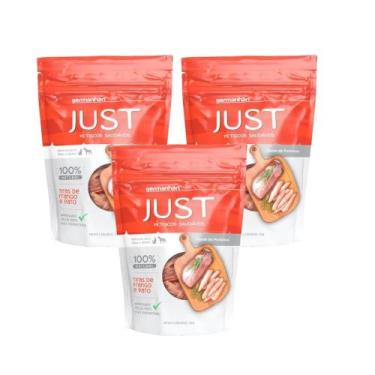 Imagem de Kit Petisco Just Frango e Pato Caes Gatos 75g 3 unidades - GERMANHART