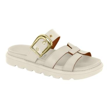 Imagem de Sandália Feminina Vizzano – Birken Sola Tratorada, Moderna, Confortável para o Dia a Dia (Branco Off, BR, Adulto, Numérico, 37)