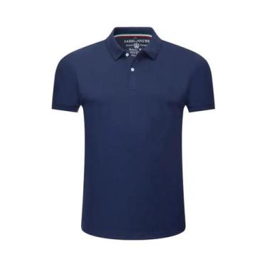 Imagem de Camisas Polo Masculinas De Manga Curta Casuais Em Cores Sólidas Moda D