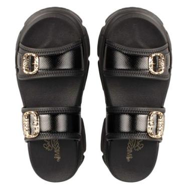 Imagem de Chinelo Slide Feminino Mississipi Flatform Napa Preto, Preto, 35