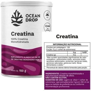 Imagem de Creatina em po 100 doses 300g - ocean - OCEAN DROP