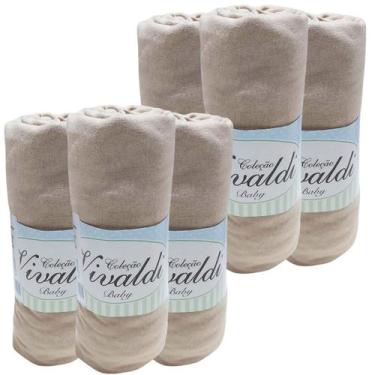 Imagem de Kit 6 Lençol Bebê Berço Americano com elástico 100% algodão coleção Vi