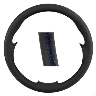 Imagem de O SHI CAR Capas de volante de carro para Honda Civic Hatchback Si Touring Coupe 2016-2020 Acessórios Interiores/para Honda CR-V CRV Claridade DIY Sew Black Microfibra Couro