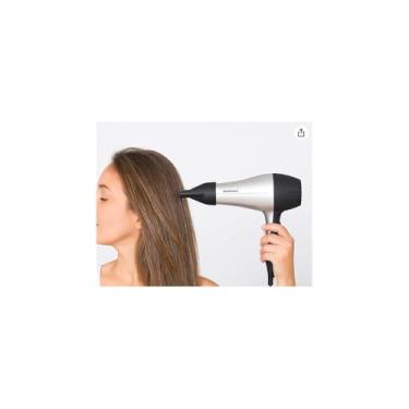 Imagem de Secador de Cabelo Portátil Dobrável, 1200W, Bivolt Manual, Cinza, 21cm x 5.5cm, 2 Velocidades e Temperaturas, Design Compacto para Viagem