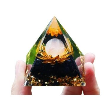 Imagem de Pirâmide De Energia De Ametista Orgonite Cristais De Cura Reiki Ferram