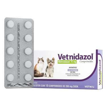 Imagem de Vetnidazol 75 mg para Caes e Gatos 10 Comprimidos - VETNIL