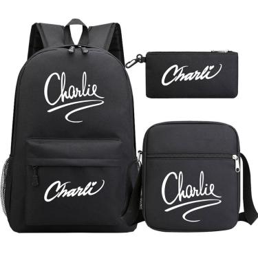 Imagem de Conjunto de mochilas Charli d`Amelio Anime School para crianças, 3 unidades