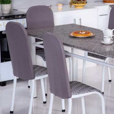 Imagem de Kit 4 Capas Encosto Cadeira Ferro Tubular Cozinha E Jantar