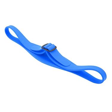Imagem de Cryfokt Modelo de Barbear Com Decote Ajustável Guia Conveniente de Corte de Cabelo para Adultos e Crianças, Faixa de Corte de Cabelo de Silicone Portátil para Vários Estilos e Viagens (Azul)