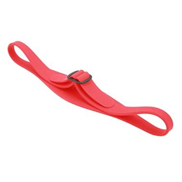 Imagem de Cryfokt Modelo de Barbear Com Decote Ajustável Guia Conveniente de Corte de Cabelo para Adultos e Crianças, Faixa de Corte de Cabelo de Silicone Portátil para Vários Estilos e Viagens (Vermelho)