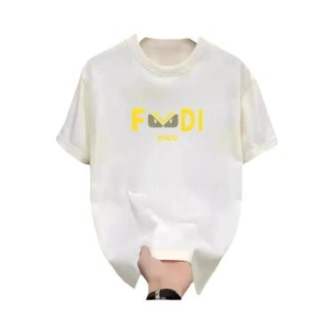 Imagem de Camisetas Unissex De Algodão De Verão Com Gola Redonda, Manga Curta, T