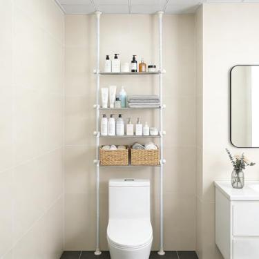 Imagem de Armário de armazenamento sobre o banheiro, organizador de economia de espaço, solução de armazenamento para itens essenciais de banheiro