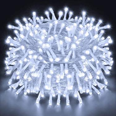 Imagem de Lâmpadas de LED com cordão de luzes de fada cintilantes decorativas 200 LEDs 155 metros com controlador de modos multipiscantes para quarto das crianças, casamento, árvore de Natal, festa de festival, jardim, pátio