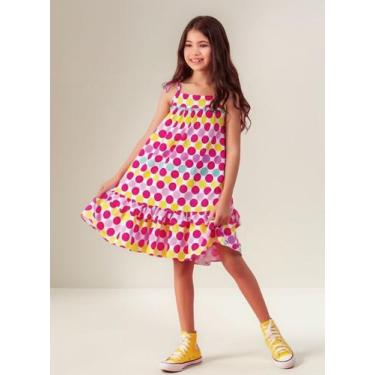 Imagem de Vestido Infantil Menina Lala Bolado Colorido Moda, Vestido colorido, B