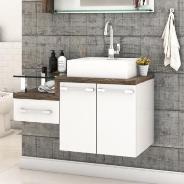 Imagem de Conjunto Balcão C-cuba Q39 Legno 830 Branco Chess C-carvalho Branco Chess C-carvalho Dark