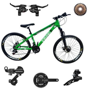 Imagem de Bicicleta 26 VikingX Tuff30 21v Shimano Avançado Pneu Slick Fino Preto1.50-Unissex