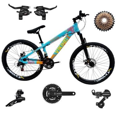 Imagem de Bicicleta 26 VikingX T25 21v Suspensão 80mm Shimano Pneu 26 Cravudo-Unissex