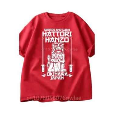 Imagem de Camiseta Red Sushi Kill Bill Com Gola Redonda, Mangas Curtas, Ajuste S