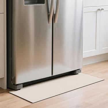 Imagem de Tapete de geladeira, mini tapete de geladeira, absorvente/à prova d'água, sob a geladeira, mini bandeja de gotejamento evita vazamentos de água do aparelho (tamanho: 11,81 x 39,37 pol (30 x 100 cm
