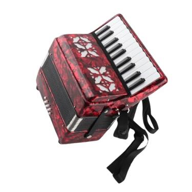 Imagem de BTER Acordeão de piano, 8 Bass 22 teclas requintadas acordeões ergonomicamente projetadas com pano de limpeza e alça, toque sensível de botão instrumentos musicais presente para crianças iniciantes adultos