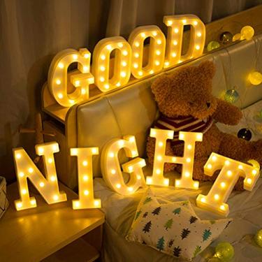 Imagem de Jectse Luzes de Letras do Alfabeto LED, Sinais de Letreiro DIY Com Brilho Branco Quente para Decoração de Festa de Casamento Em Casa (Jectsev5Q-10148348)